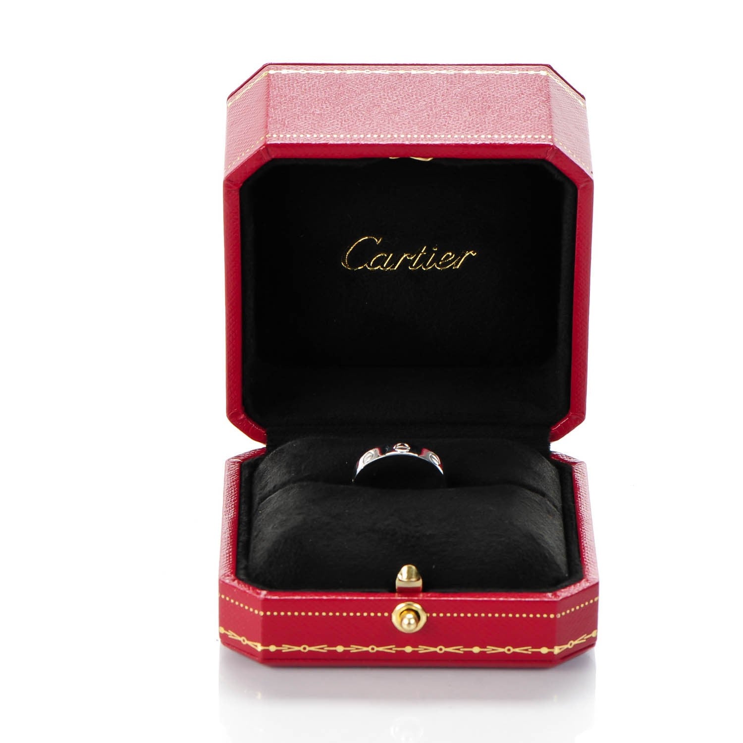 Cartier 18K White Gold 3.5mm LOVE Wedding Band Ring 53 6.25 5 of 5