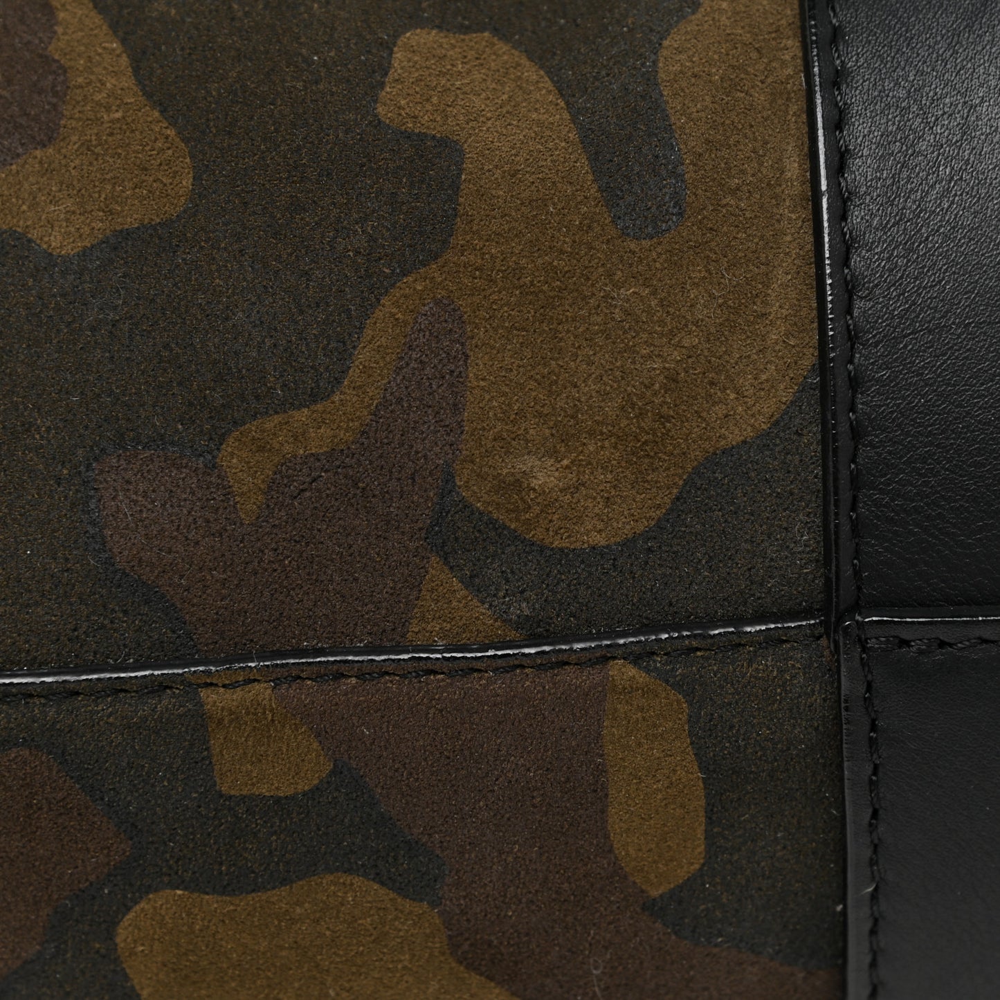 Calfskin Suede Camouflage Hobo Bag Multicolor