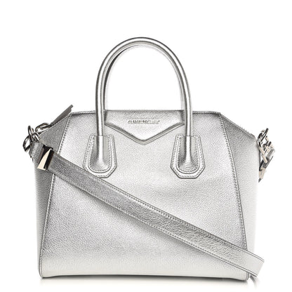 Givenchy Metallic Sugar Goatskin Small Antigona Silver 1 of 8