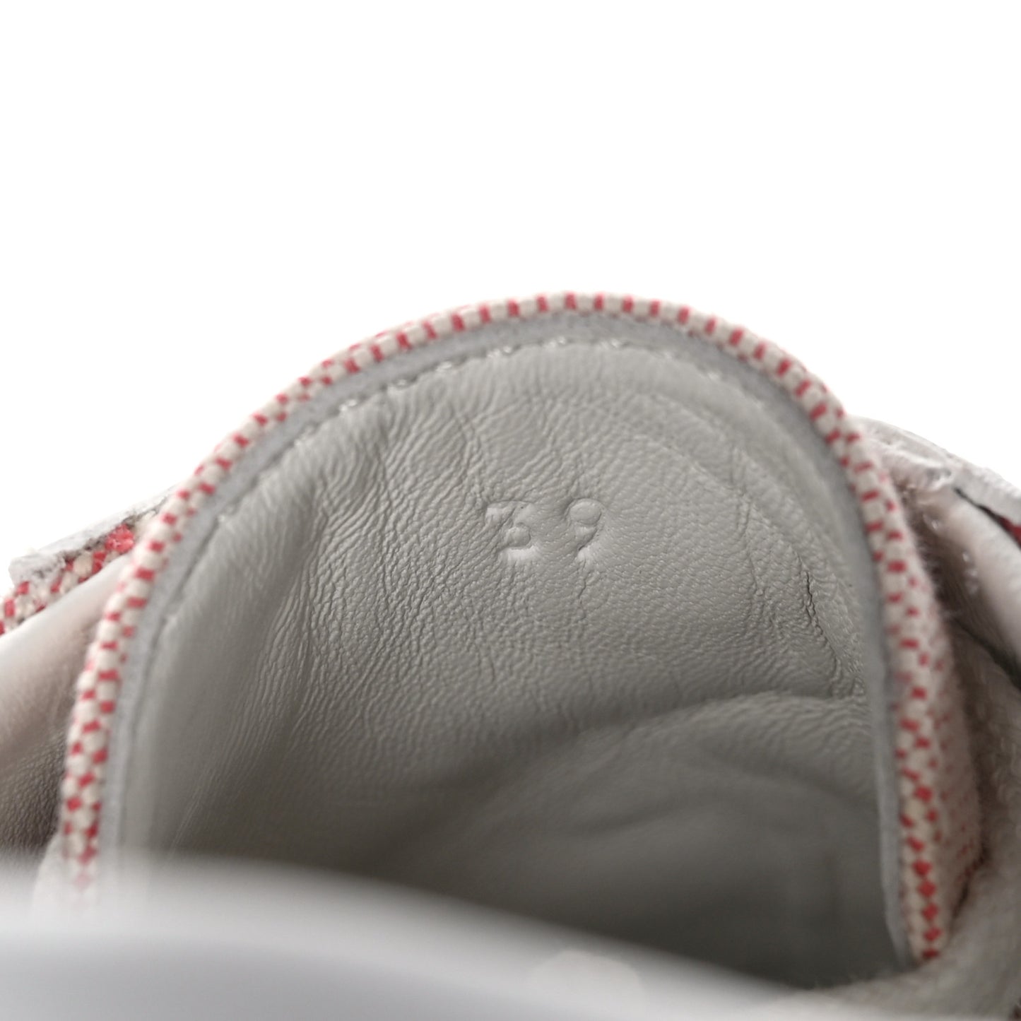 Canvas Calfskin Deep Sneakers 39 Framboise White
