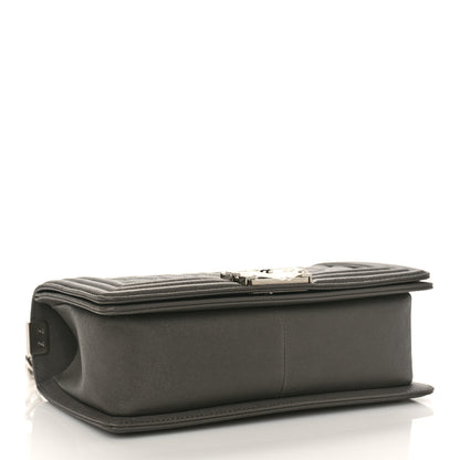 Chanel Caviar Quilted Medium Boy Flap Grey 4 of 9