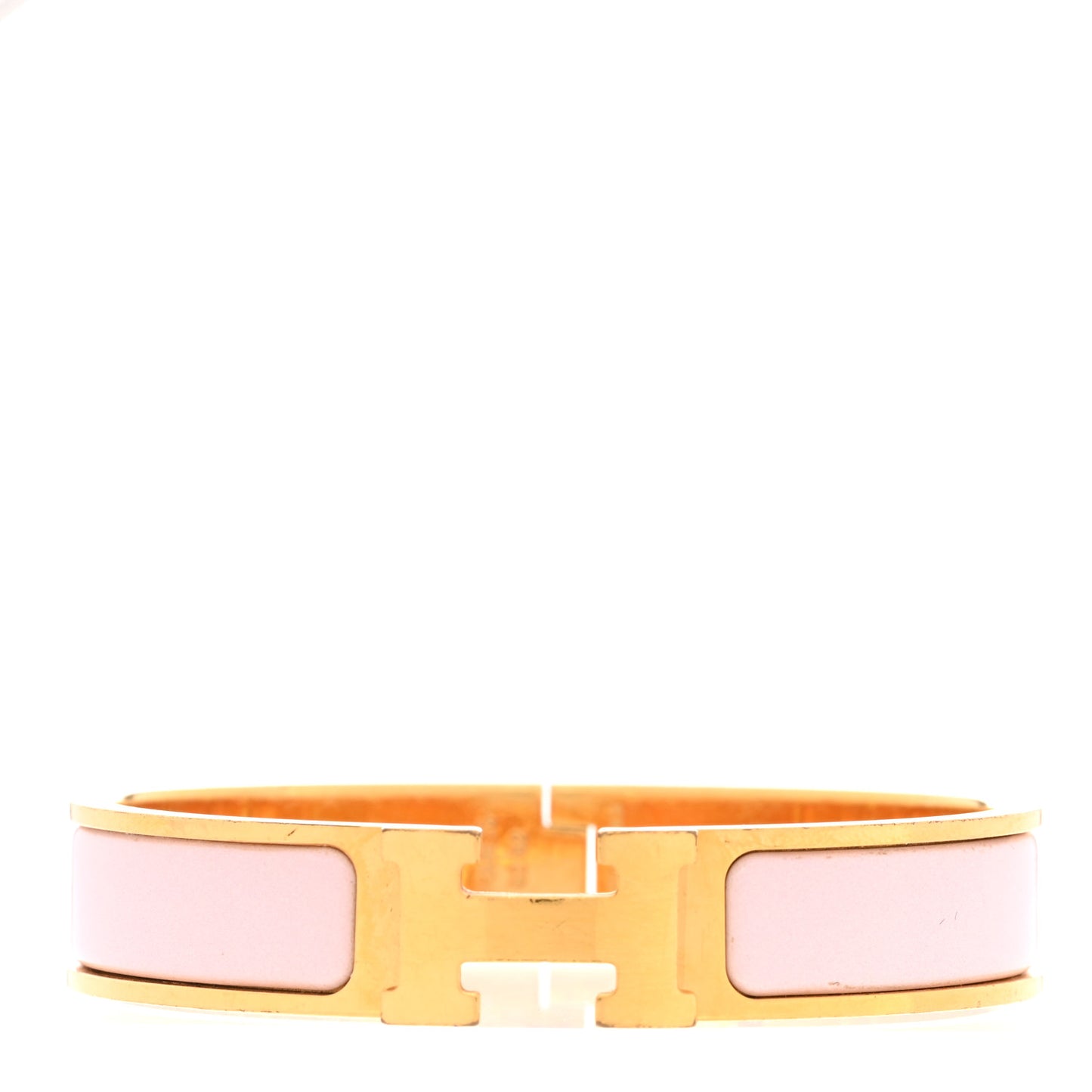 Enamel Narrow Clic Clac H Bracelet PM Rose Candeur