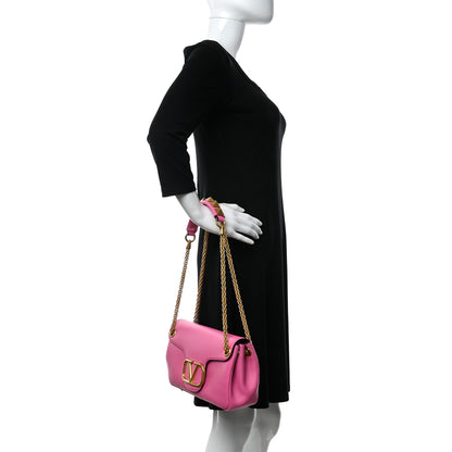 Valentino Garavani Nappa Stud Sign Shoulder Bag Feminine Pink 2 of 9