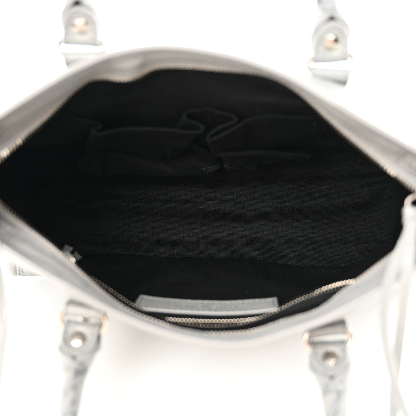 Agneau Classic Silver Hardware S City Gris Haussmannien