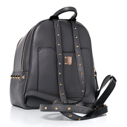 MCM Calfskin Mini Duchess Polke Studs Backpack Grey 3 of 15