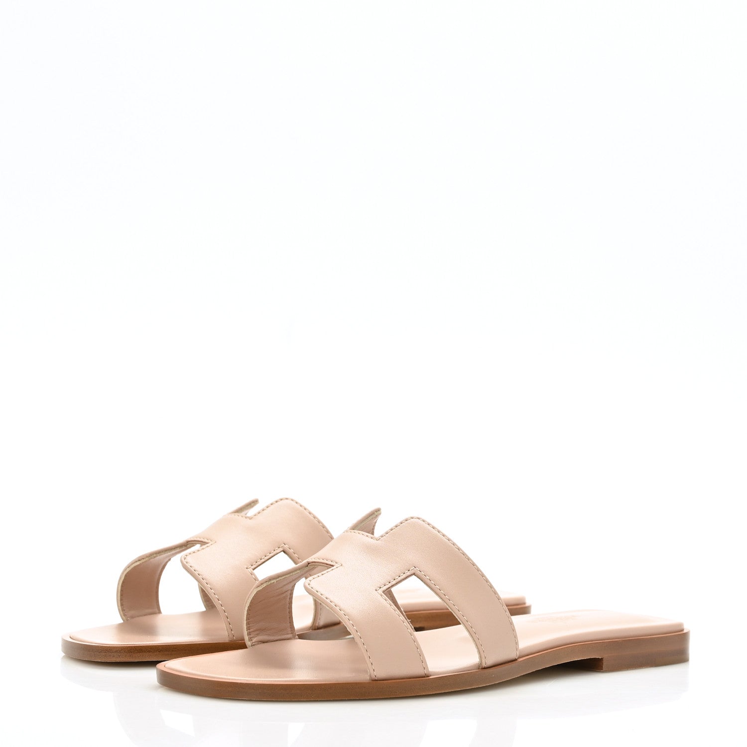 Hermes Box Calfskin Oran Sandals 36 Bois De Santal 3 of 9