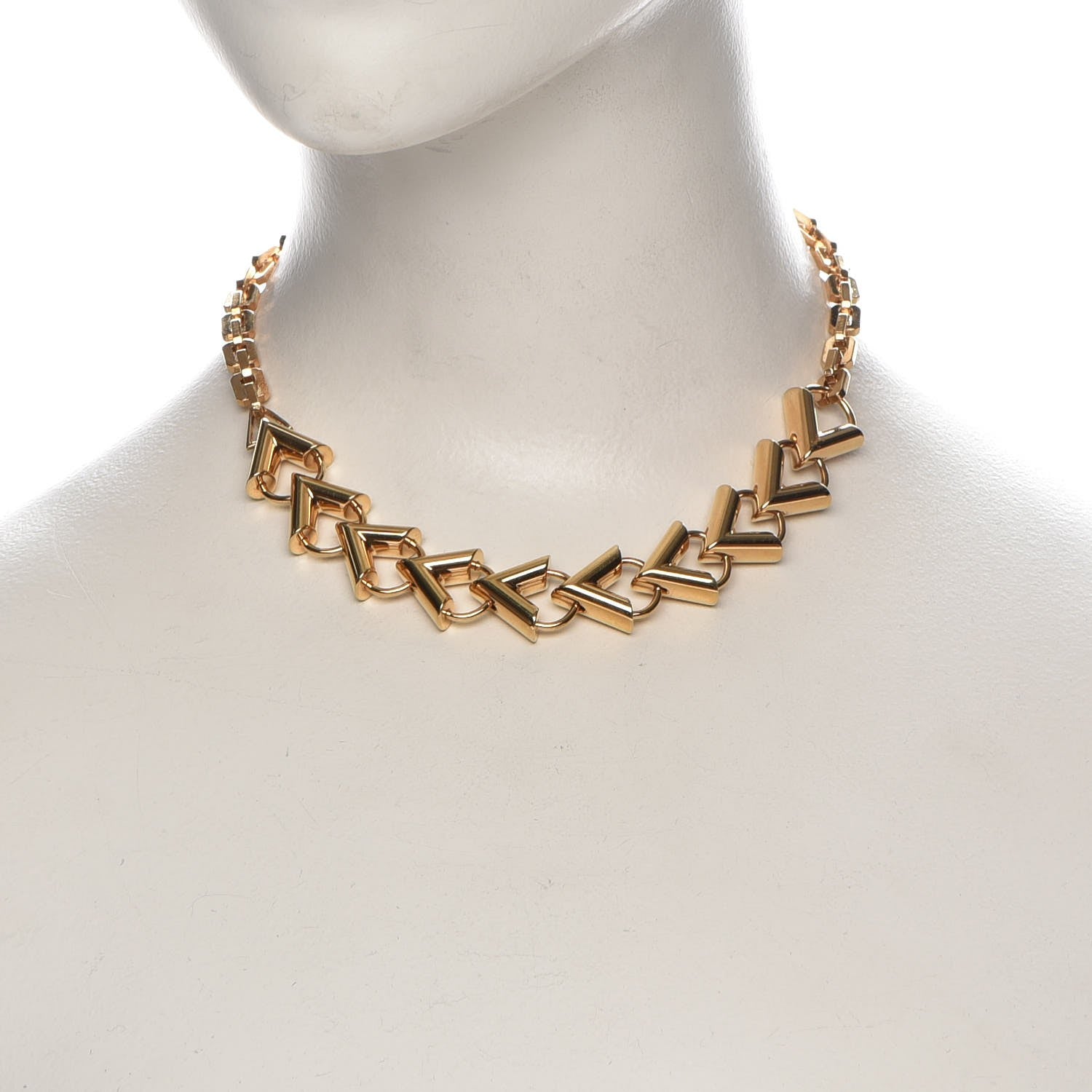 Louis Vuitton LVision Chain Necklace Gold 2 of 7