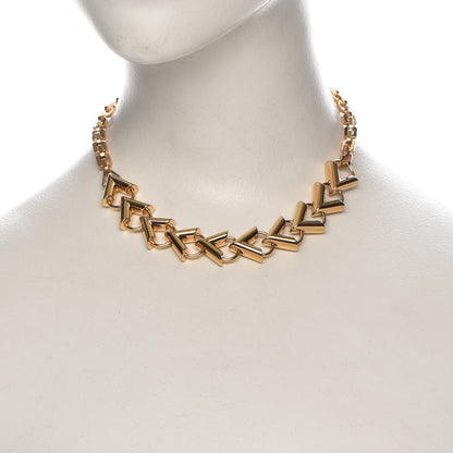 Louis Vuitton LVision Chain Necklace Gold 2 of 7