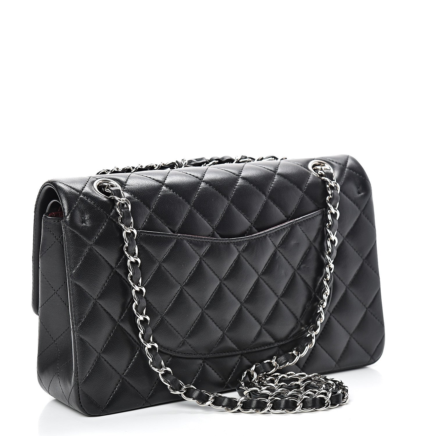 Chanel Lambskin Quilted Medium Double Flap Black 2 of 13