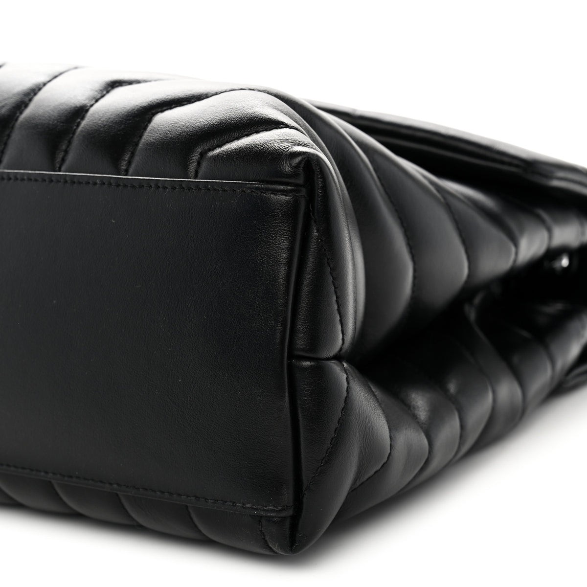 Saint Laurent Calfskin Y Quilted Monogram Monochrome Medium Loulou Chain Satchel Black 10 of 11