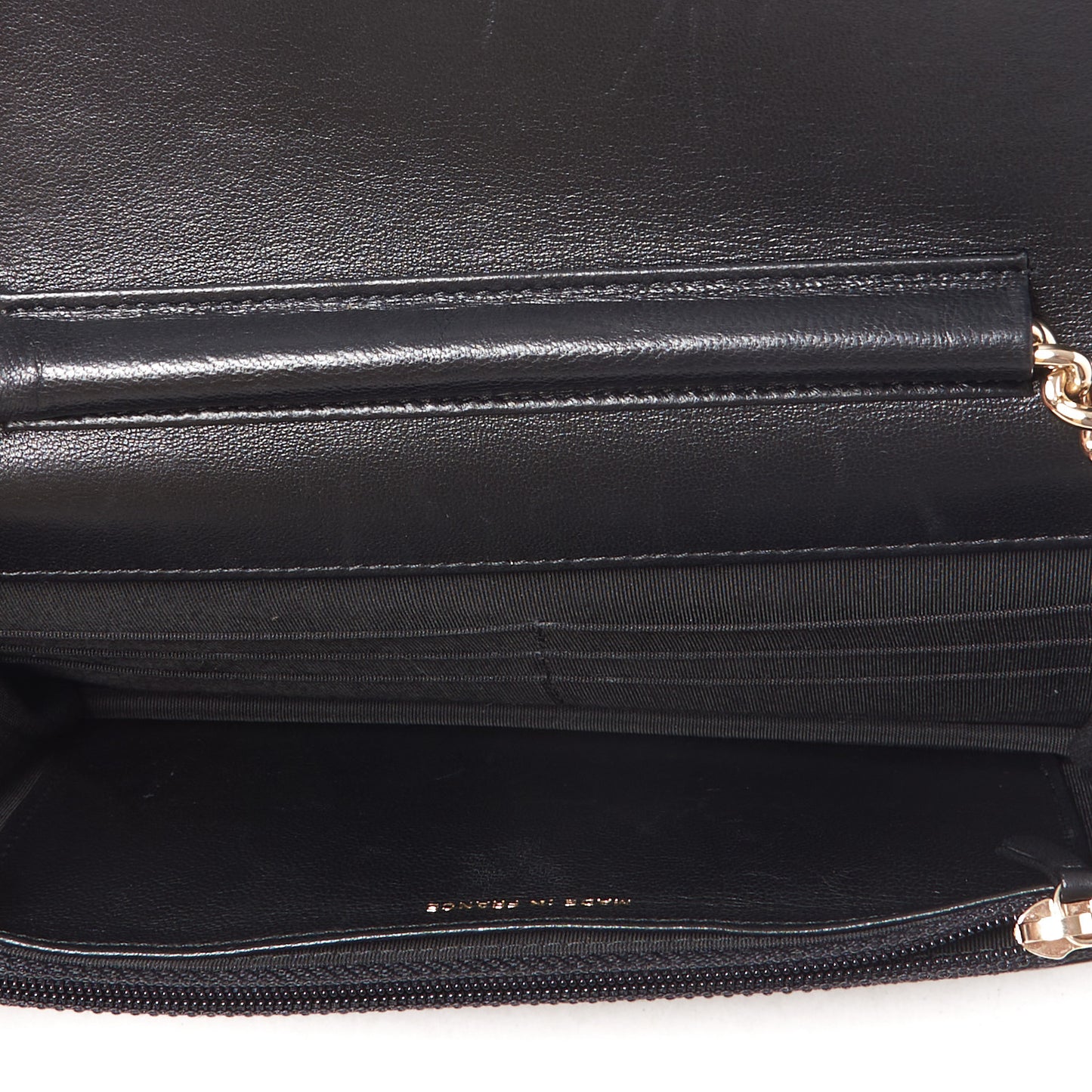 Lambskin Quilted Boy Wallet On Chain WOC Black