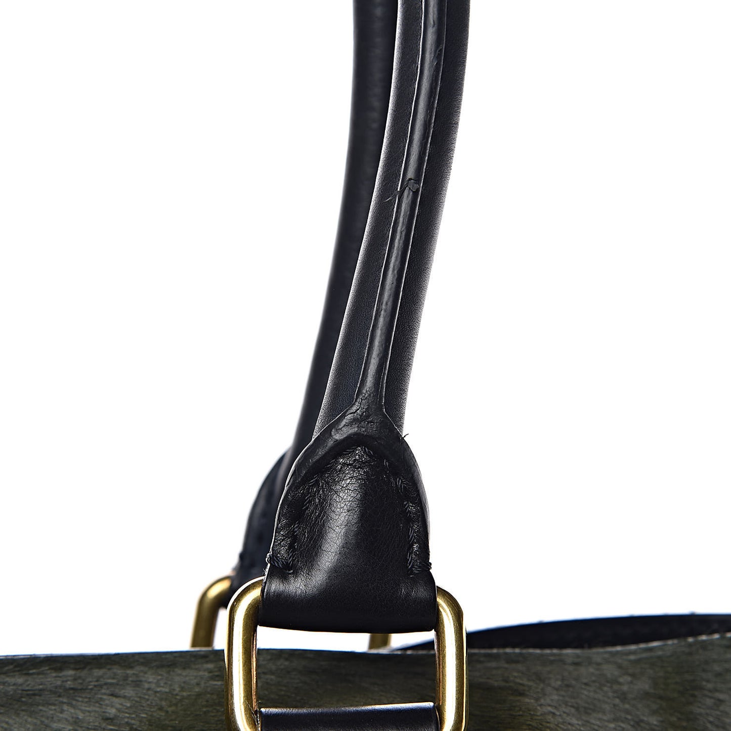 Pony Hair Racer Stripe Tote Green