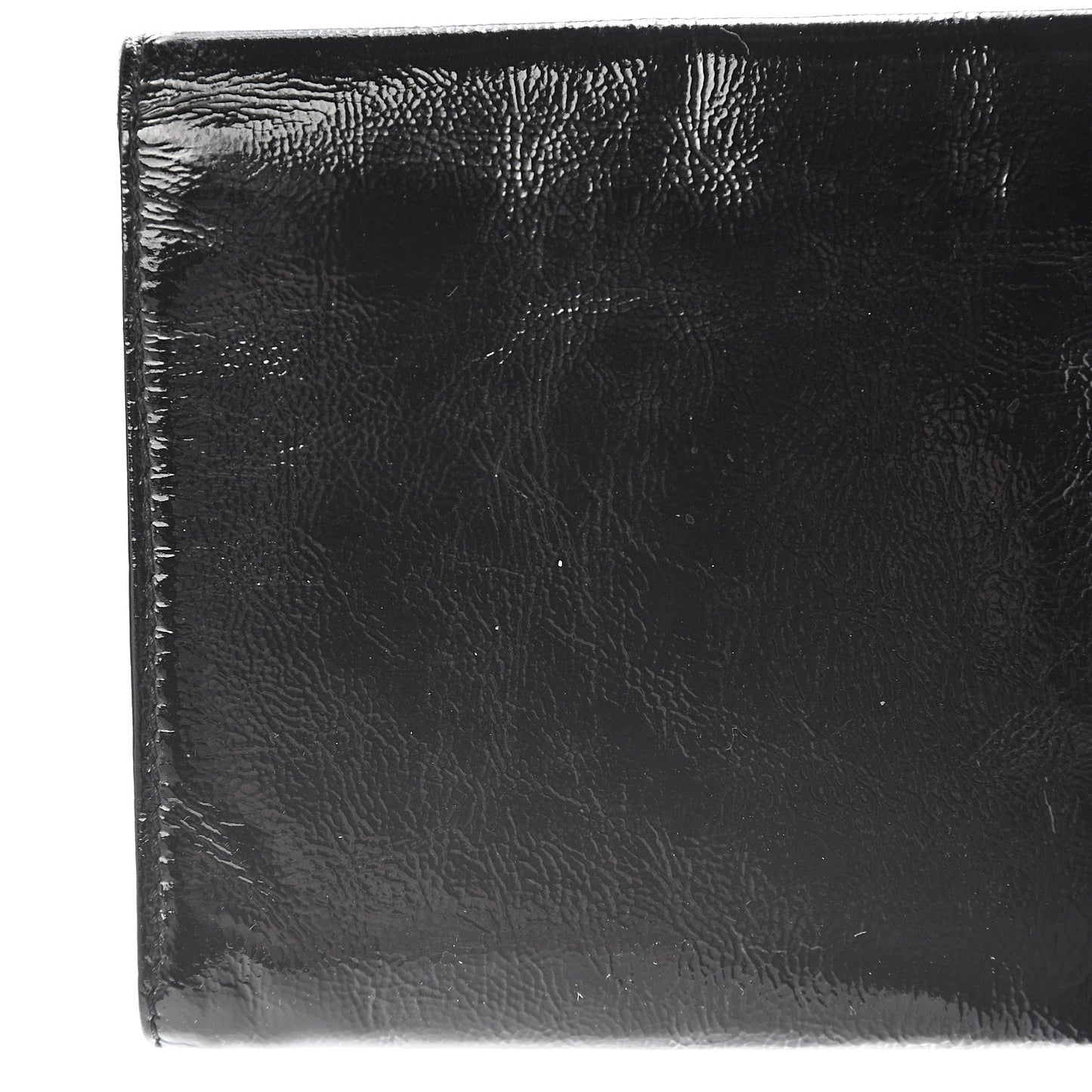 Textured Patent Monogram Small Belle De Jour Clutch Black