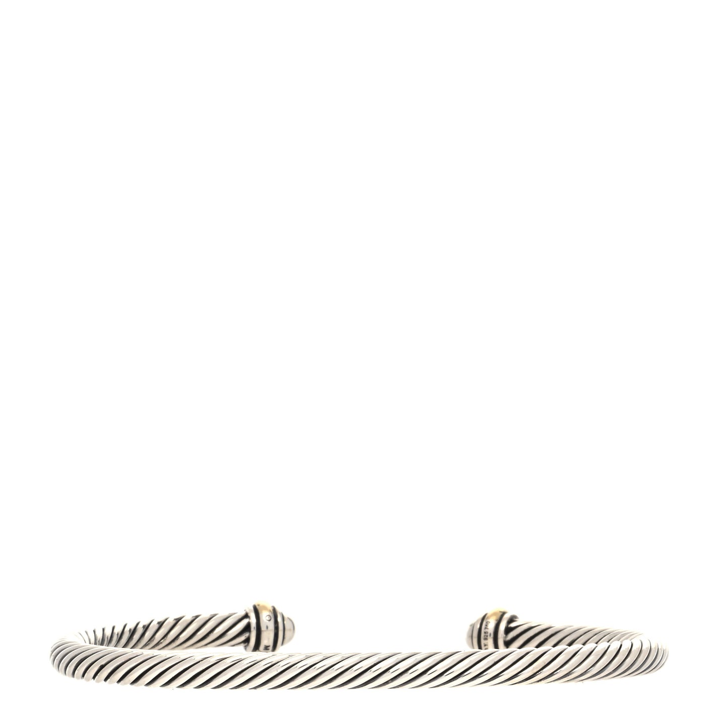 Sterling Silver 18K Yellow Gold 4mm Cable Classics Bracelet