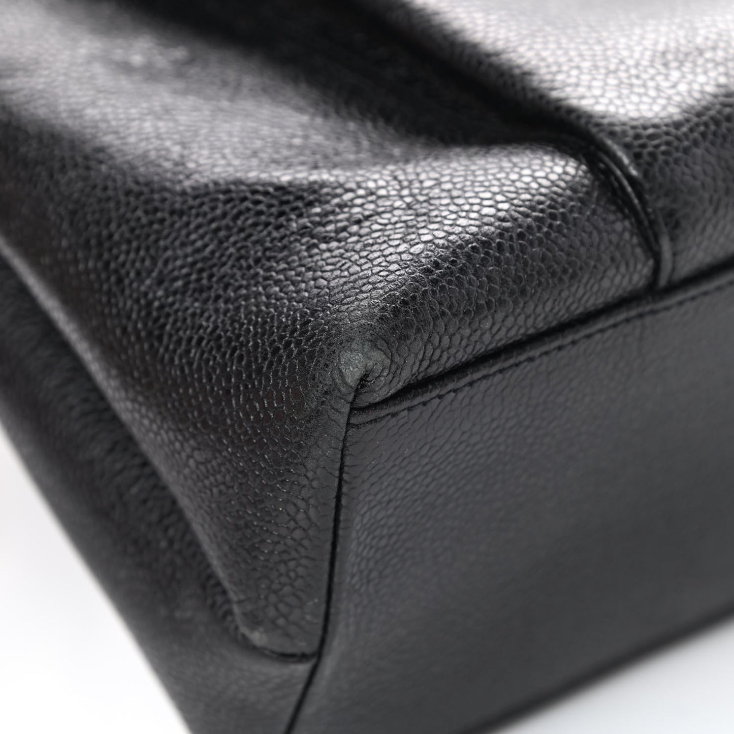 Caviar Flap Shoulder Bag Black