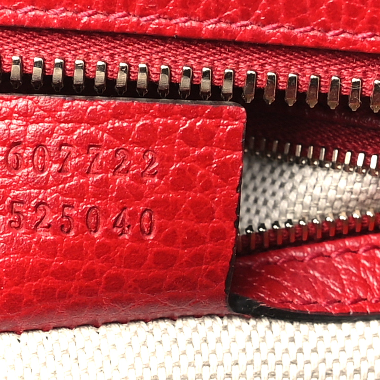 Gucci Dollar Calfskin Medium Soho Top Handle Satchel Hibiscus Red 7 of 9