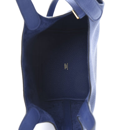 Hermes Taurillon Maurice Picotin Lock 18 PM Bleu Saphir 5 of 11