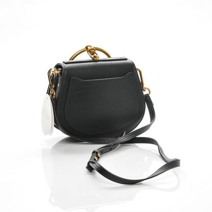 Chloe Calfskin Suede Small Nile Bracelet Bag Black 3 of 7
