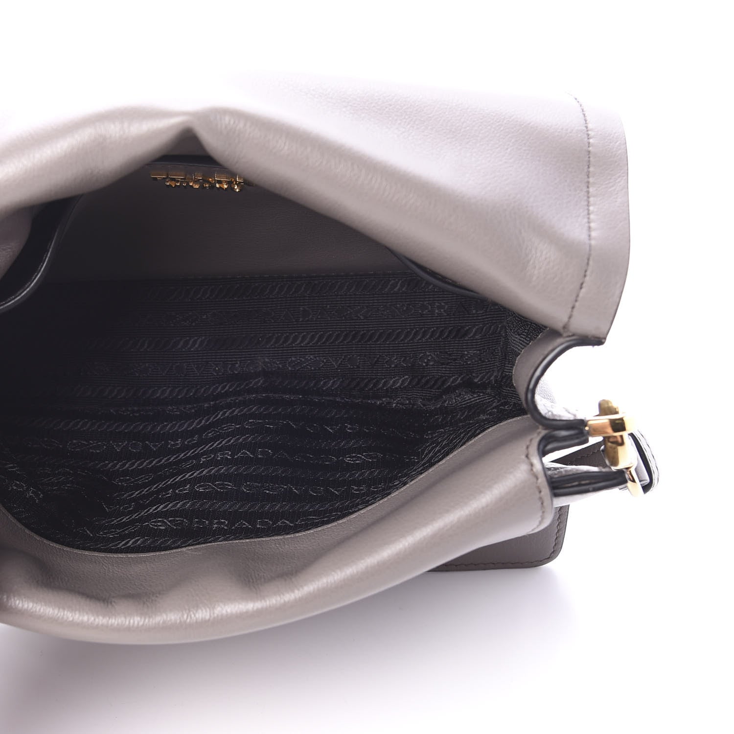 Prada Glace Calf Shoulder Bag Argilla 4 of 10