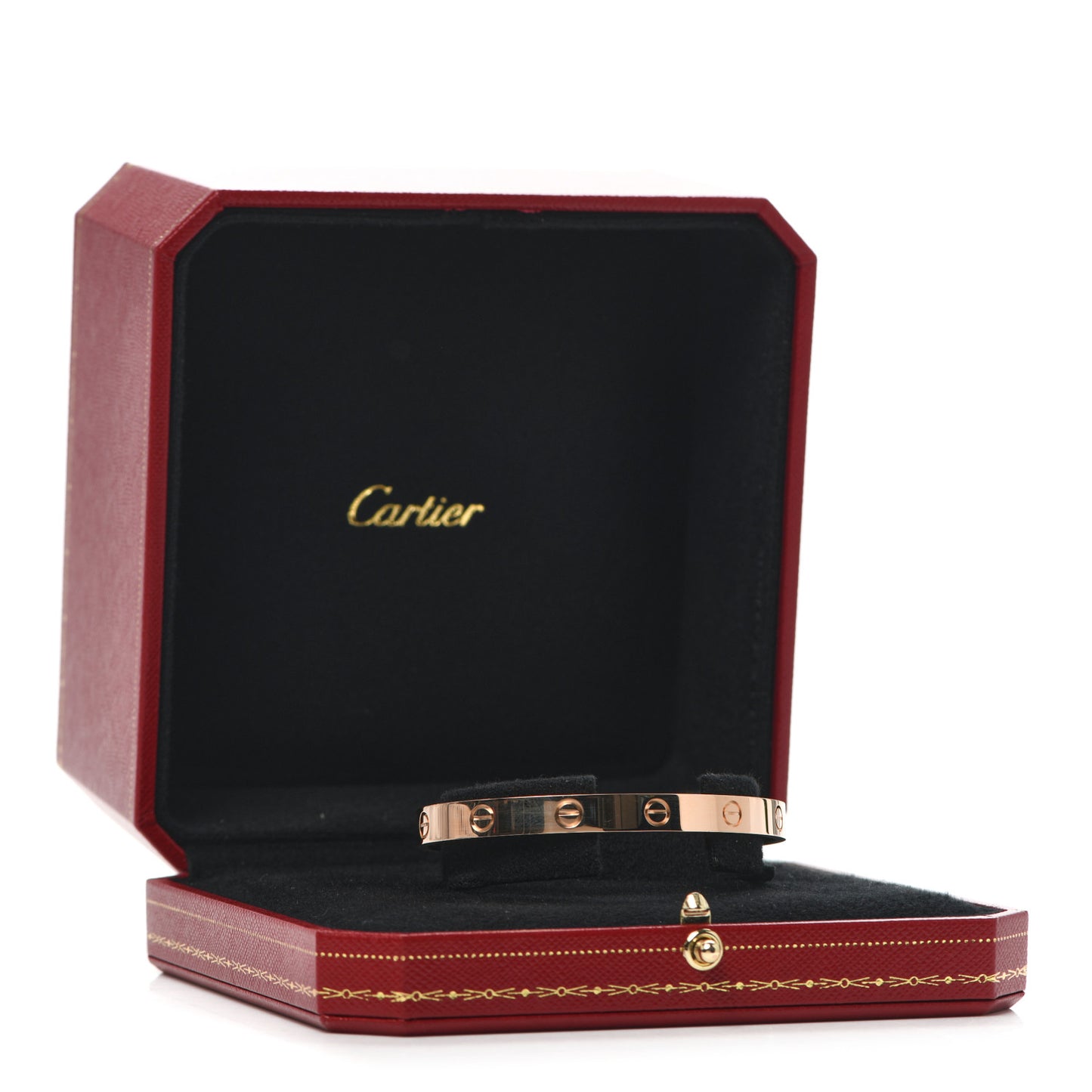 18K Pink Gold LOVE Cuff Bracelet 18