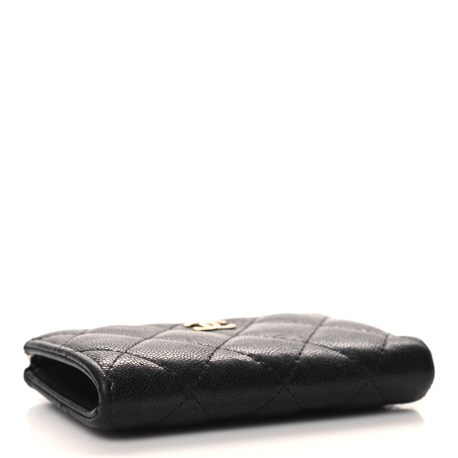Chanel Iridescent Caviar Quilted Zipped Key Holder Case Black 4 of 8