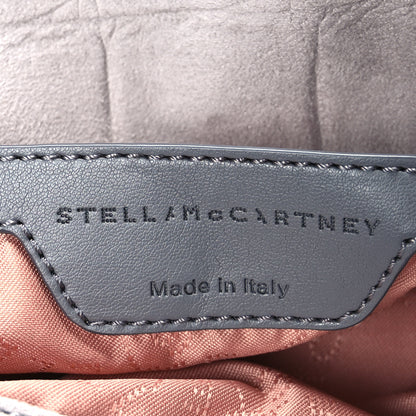 Stella McCartney Shaggy Deer Embossed Crocodile Effect Mini Falabella Fold Over Tote Light Grey 6 of 10