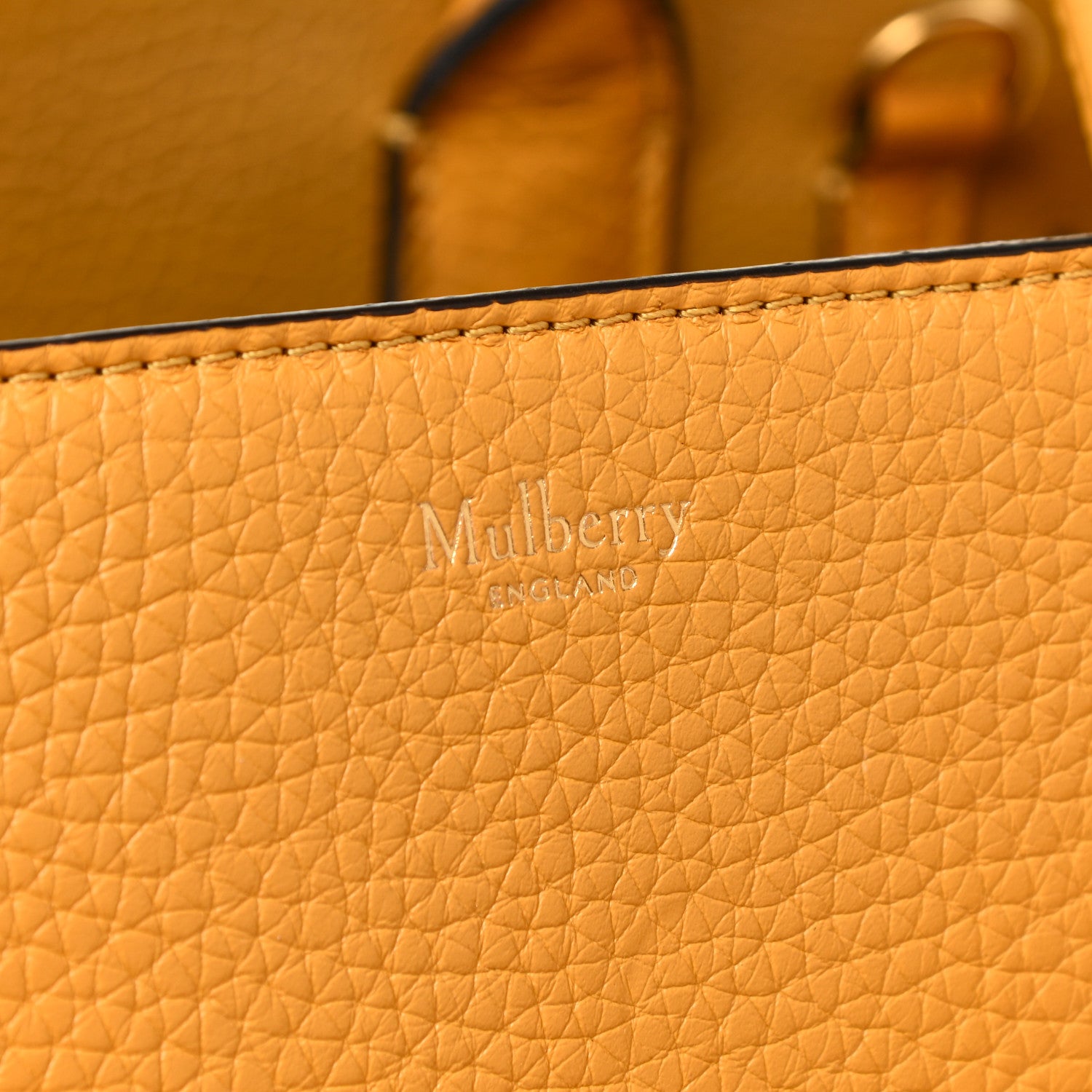 Mulberry Heavy Grain Calfskin Small Belted Bayswater Tote Deep Amber 12 of 14