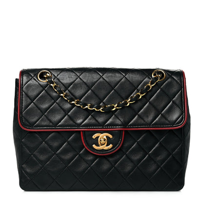 Chanel Lambskin Quilted Bi-Color Small Single Flap Black 1 of 13