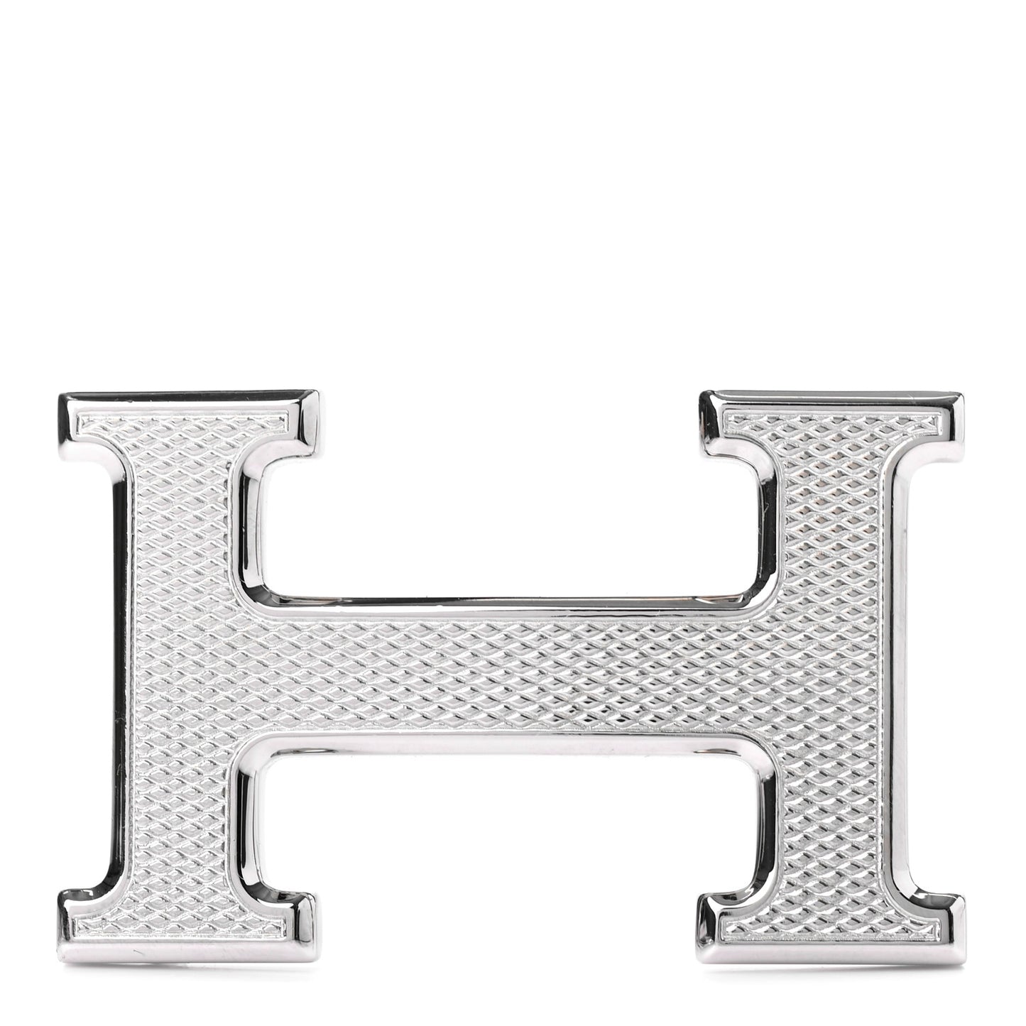 Palladium Guilloche 32mm H Belt Buckle