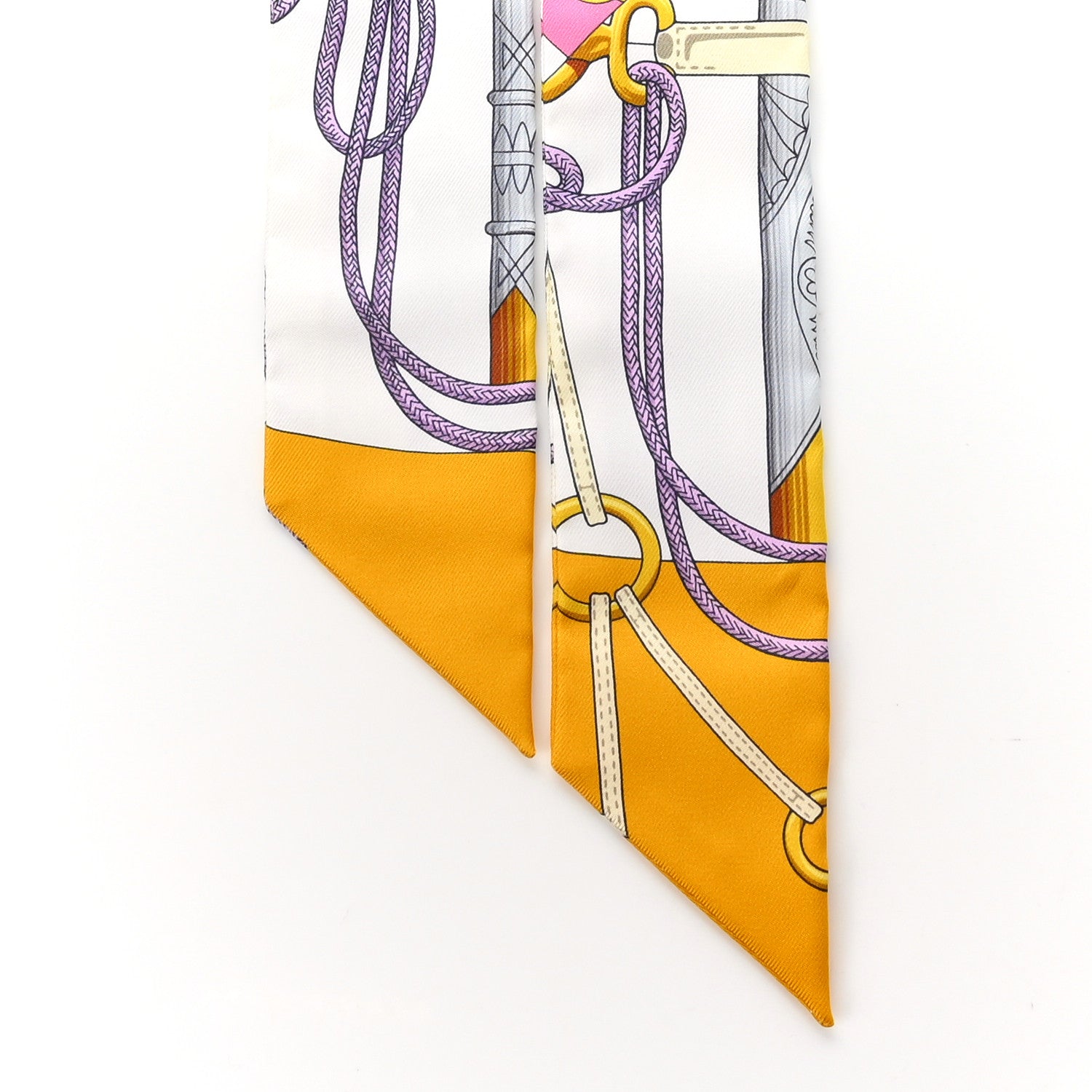 Hermes Silk Cliquetis Twilly Bouton D'Or Mauve 2 of 4
