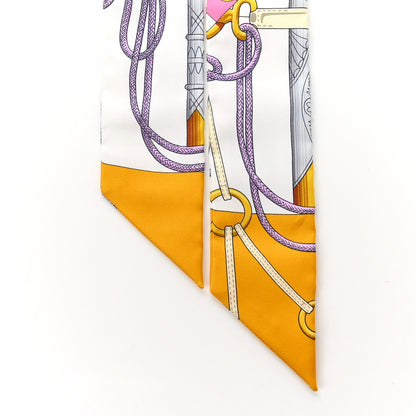 Hermes Silk Cliquetis Twilly Bouton D'Or Mauve 2 of 4