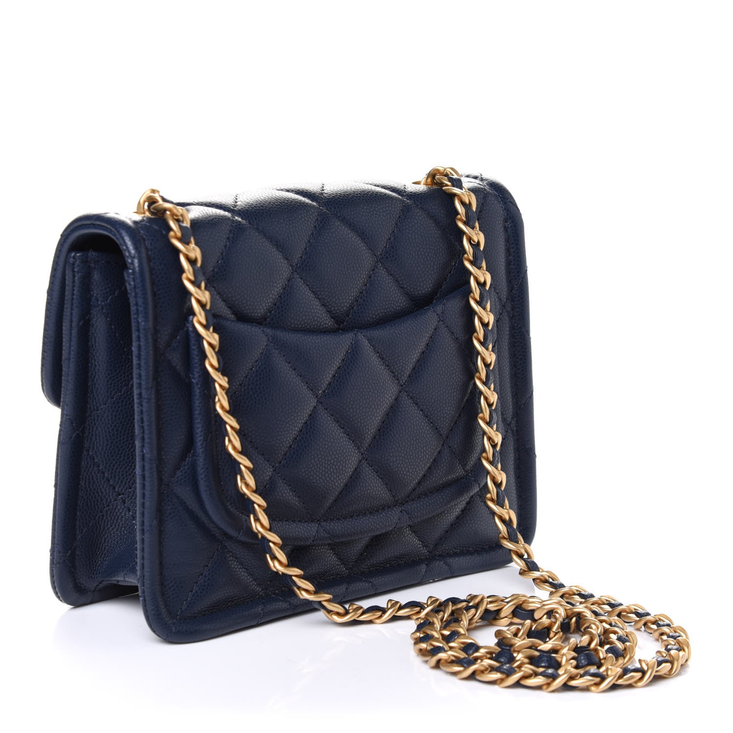 Chanel Caviar Quilted Mini Sweet Classic Flap Navy Blue 2 of 5