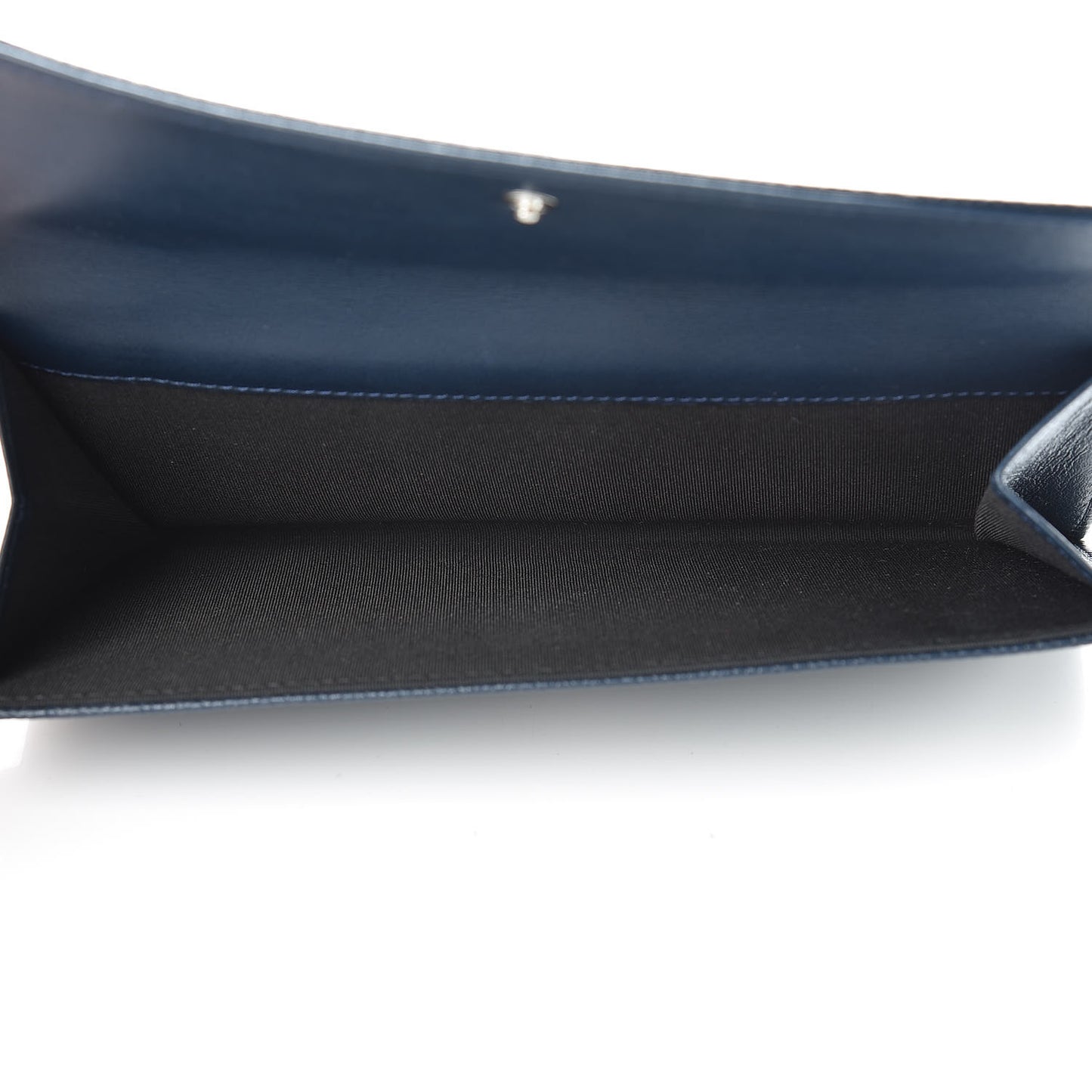 Caviar Timeless CC Large Flap Wallet Navy Blue