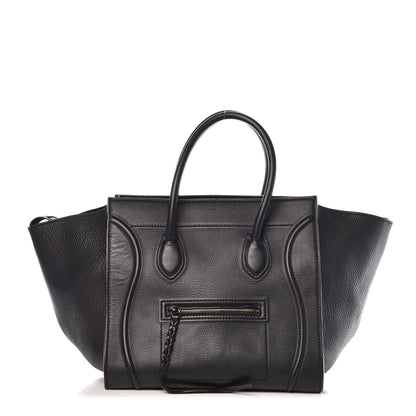 Celine Supple Calfskin Medium Phantom Luggage Black 1 of 22