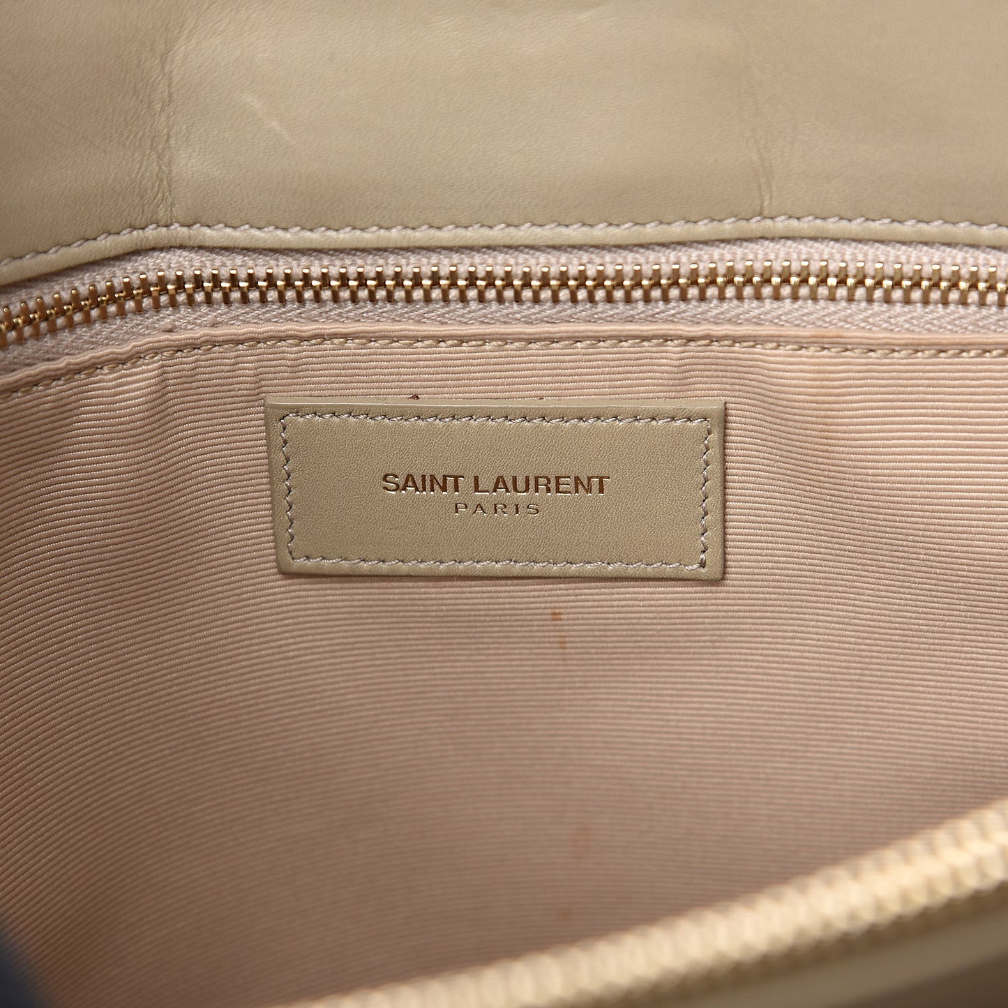 Lambskin Matelasse Chevron Monogram Shopping Bag Dark Beige