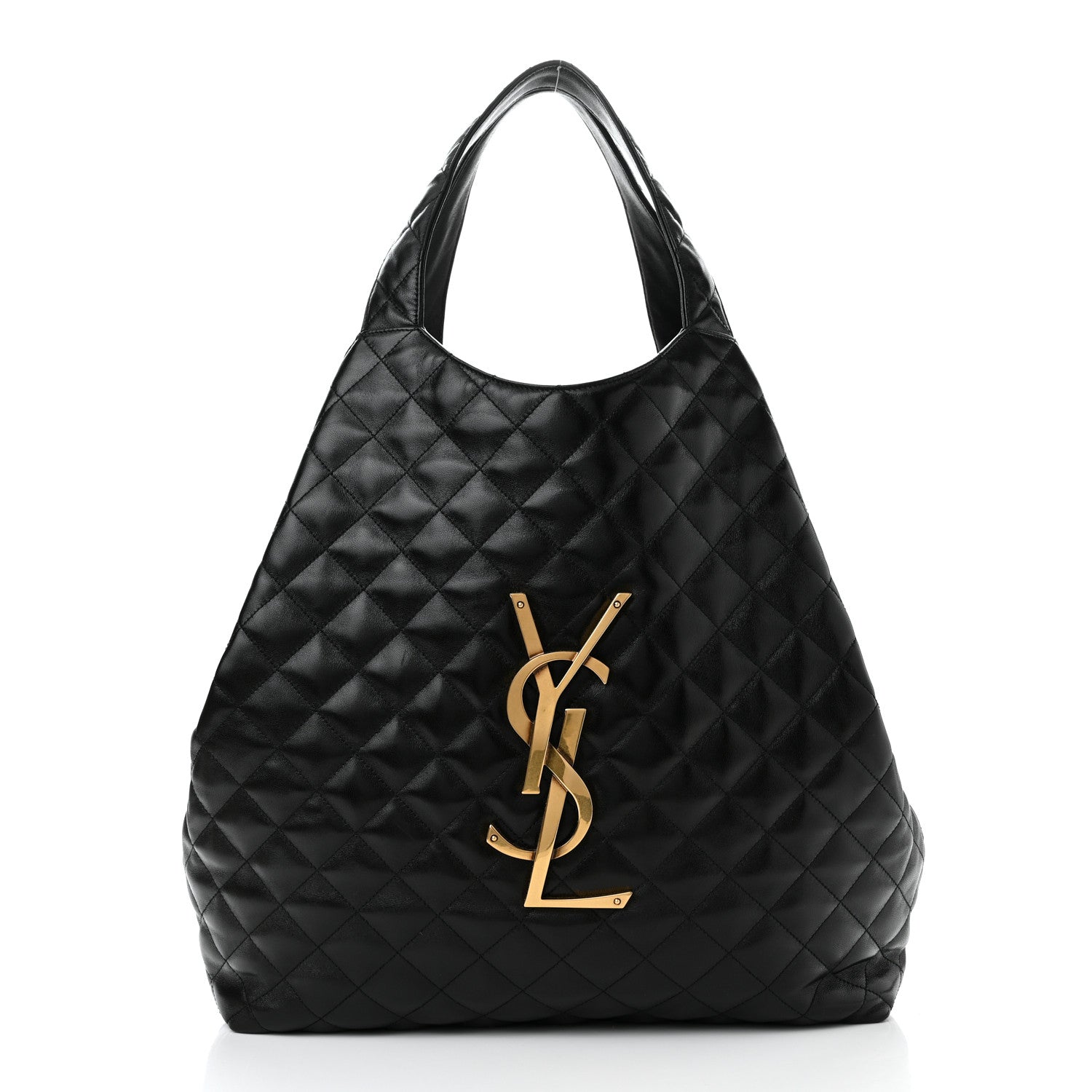 Saint Laurent Lambskin Quilted Maxi Icare Shopping Tote Black 3 of 11