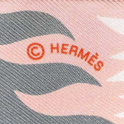 Hermes Silk Le Charme D Orphee Twilly Gris Acier Rose Poudre 3 of 6