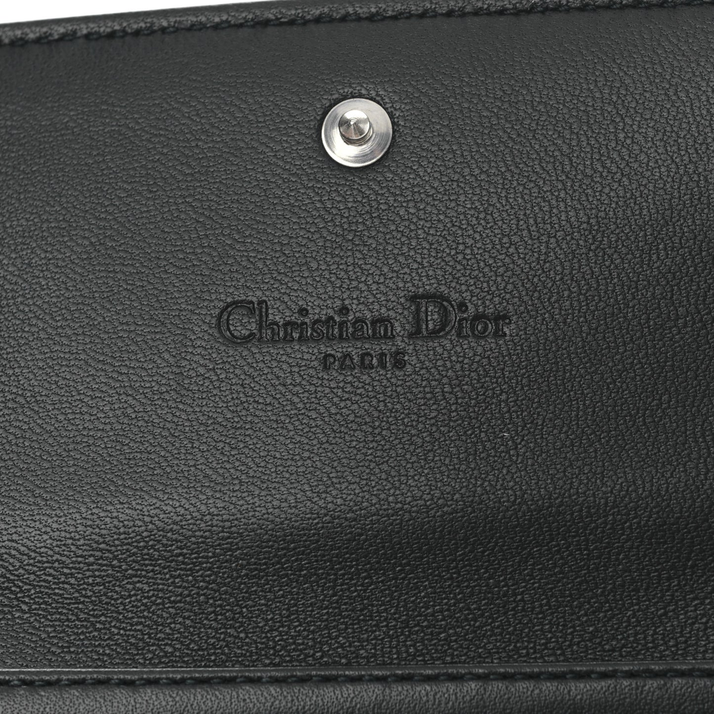 Lambskin Cannage Lady Dior Rendezvous Wallet On Chain Black