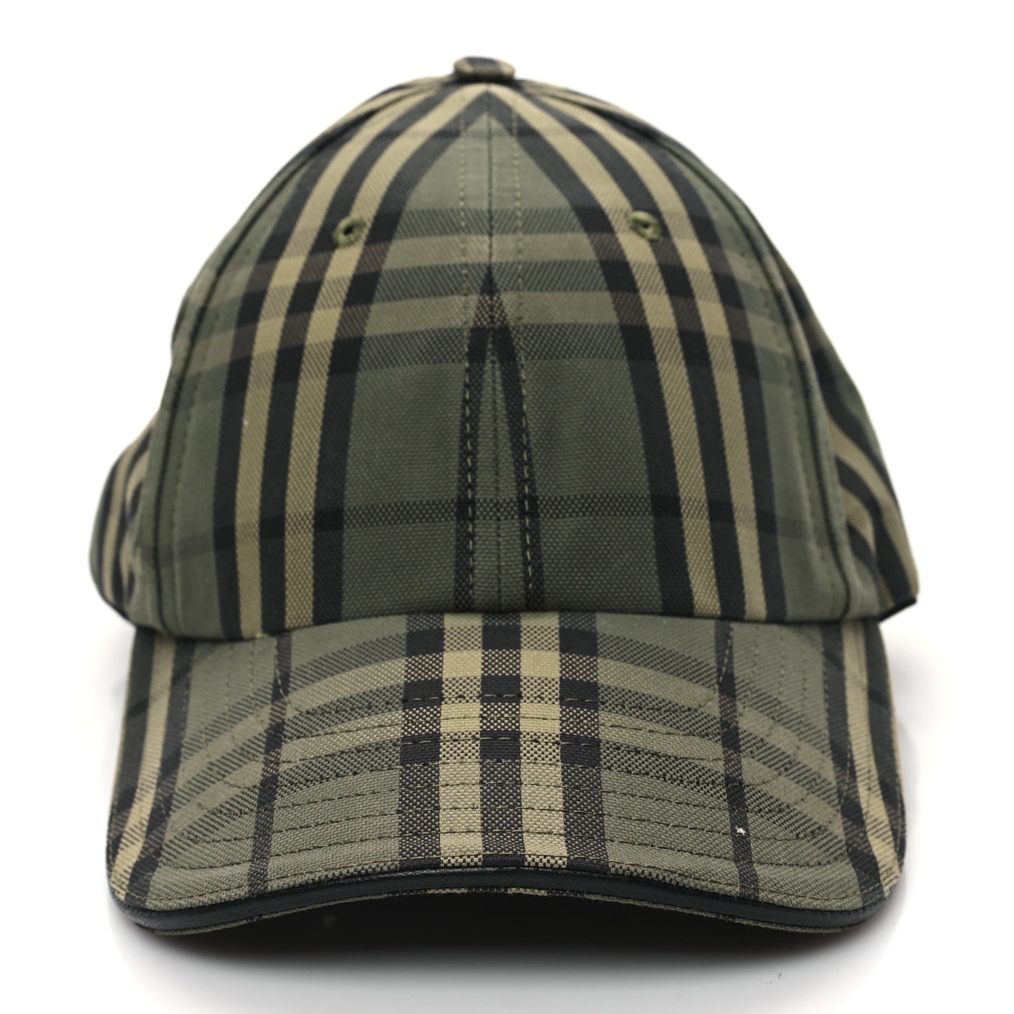 Cotton Icon Check Baseball Hat M Green