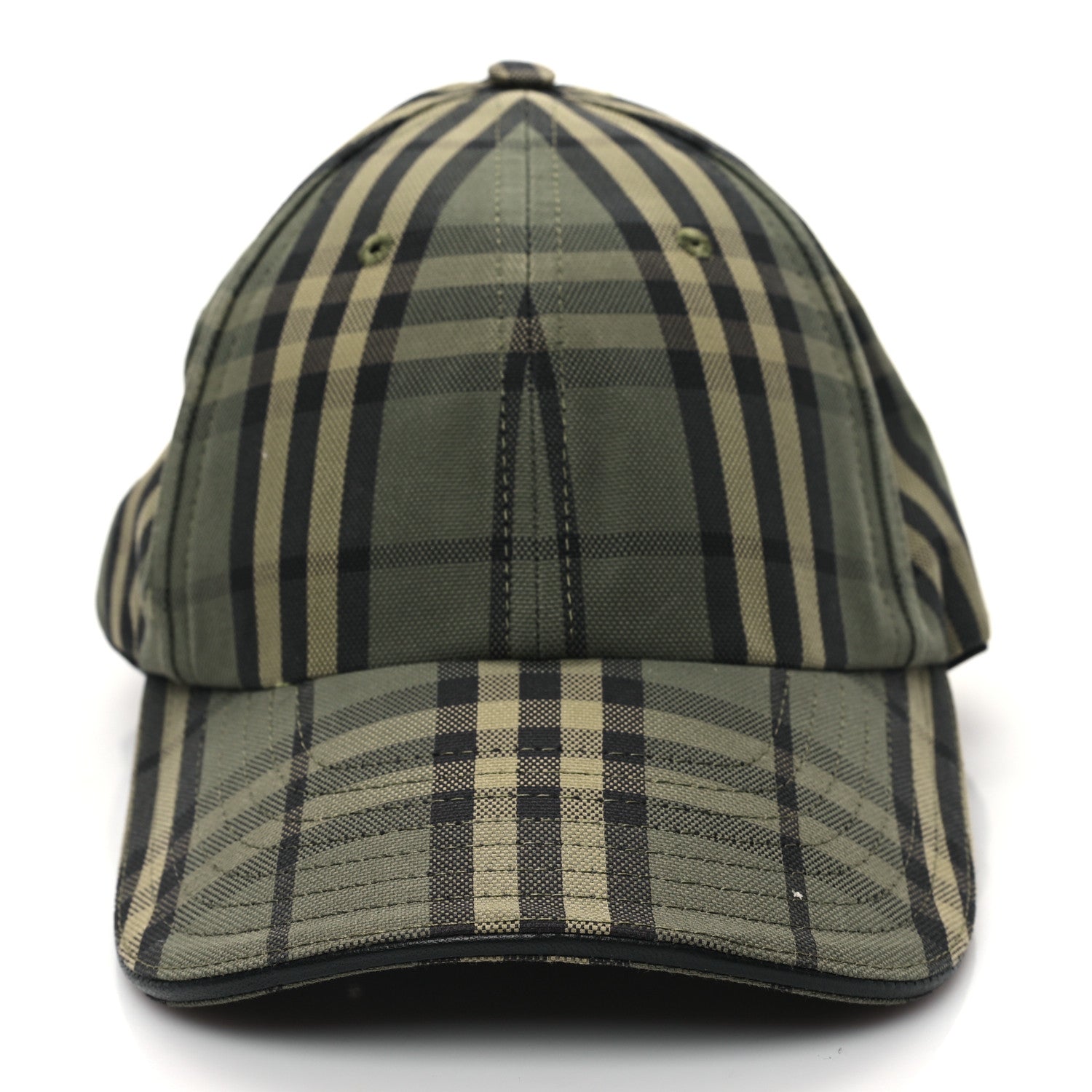 Burberry Cotton Icon Check Baseball Hat M Green 3 of 9