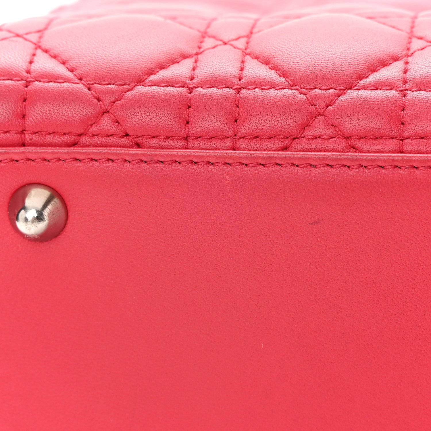 Christian Dior Lambskin Cannage Large Lady Dior Fuchsia 13 of 18