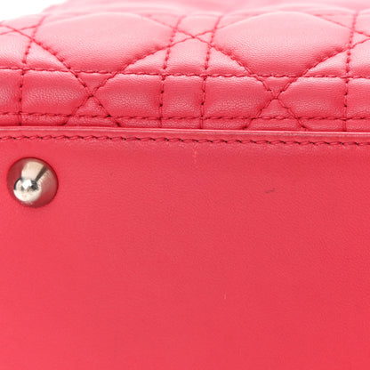 Christian Dior Lambskin Cannage Large Lady Dior Fuchsia 13 of 18