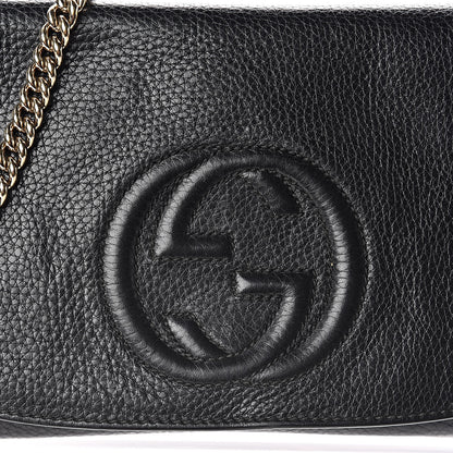 Gucci Pebbled Calfskin Medium Soho Flap Crossbody Black 11 of 11