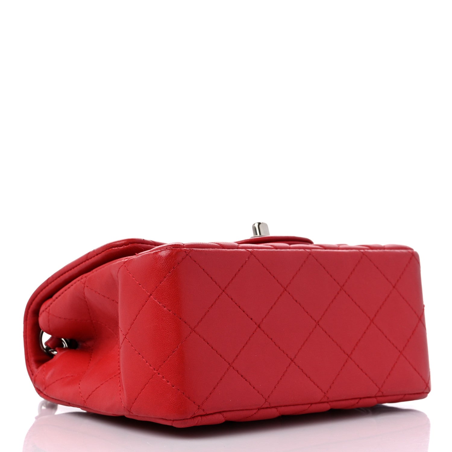 Chanel Lambskin Quilted Mini Square Flap Red 4 of 11