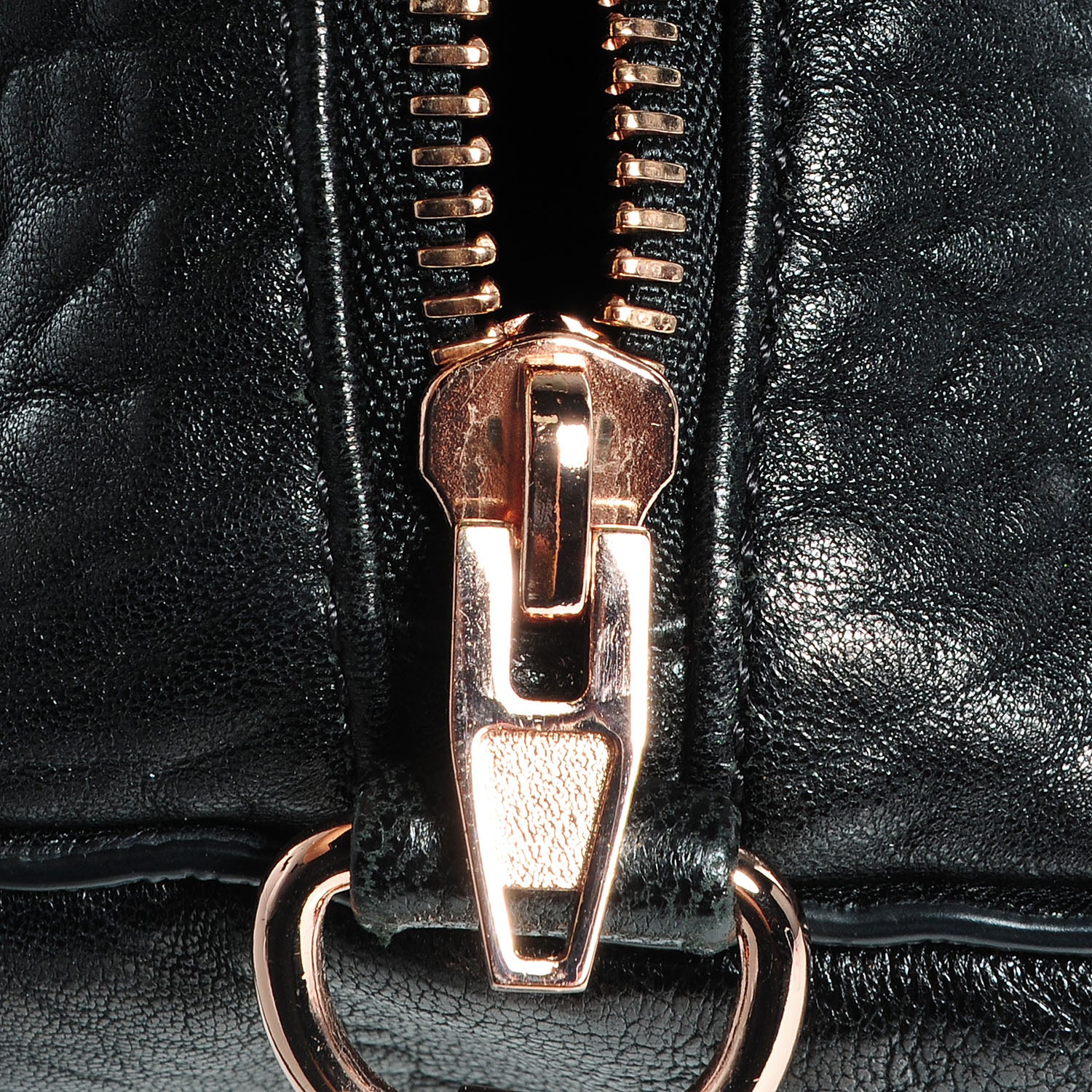 Alexander Wang Pebbled Lambskin Rocco Black w Rose Gold Hardware 10 of 12