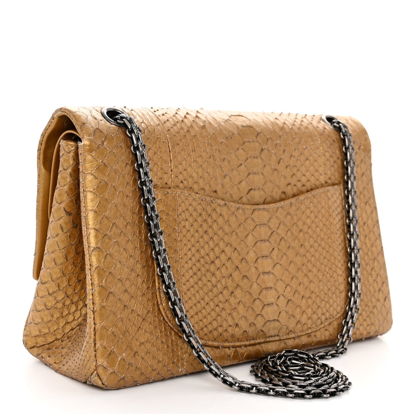 Metallic Snakeskin 2.55 Reissue 226 Flap Gold
