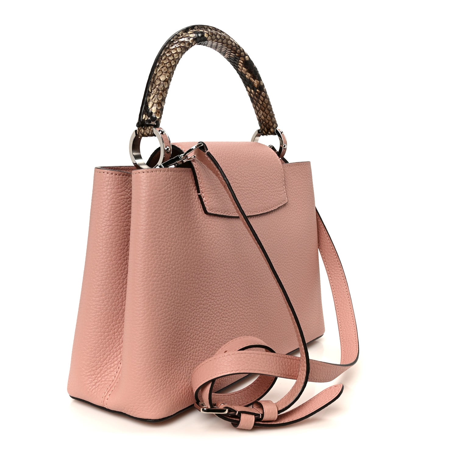 Louis Vuitton Taurillon Snakeskin Capucines PM Magnolia 3 of 9