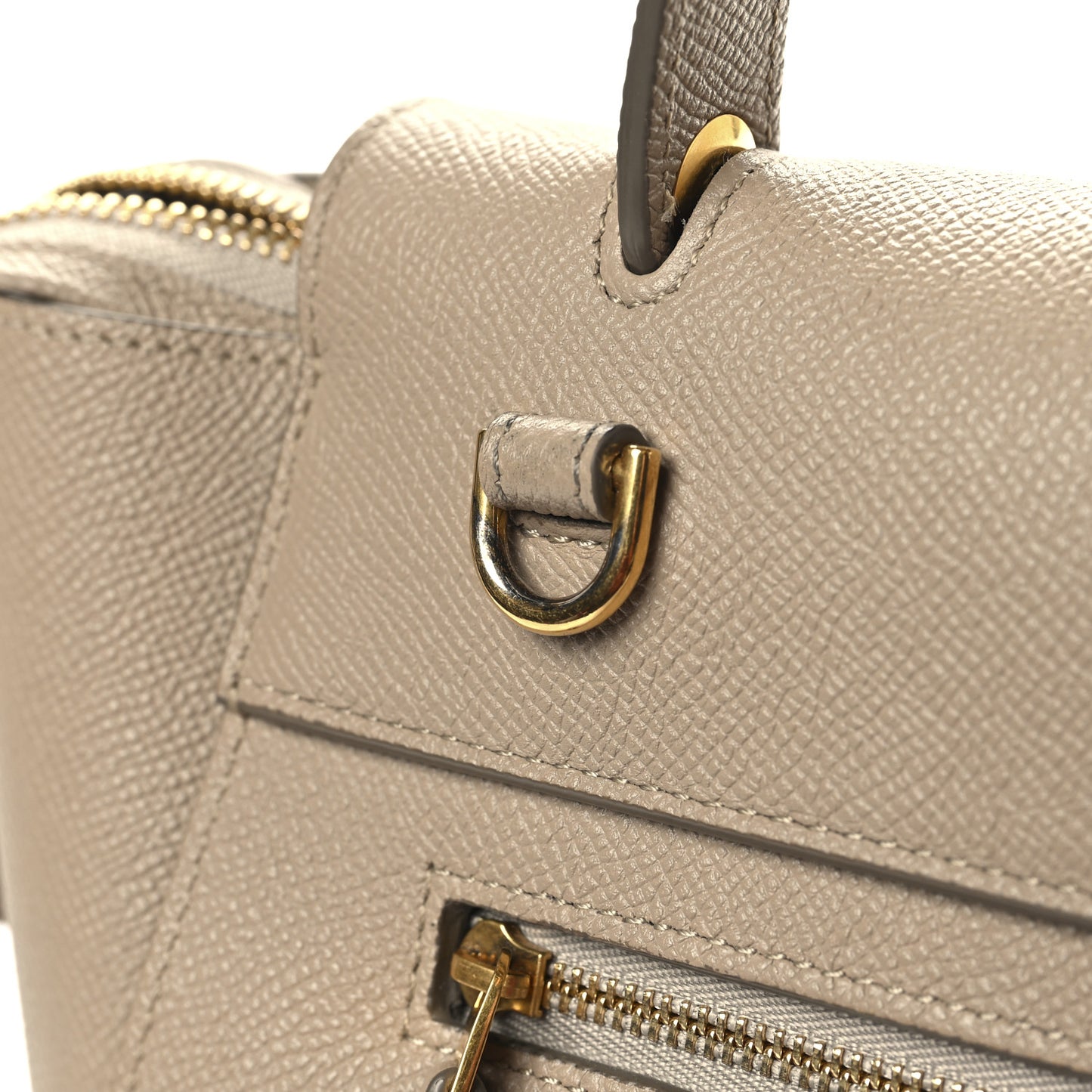 Grained Calfskin Micro Belt Bag Light Taupe