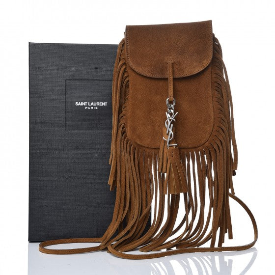 Suede Fringe Toy Monogram Anita Crossbody Bag Light Ocre
