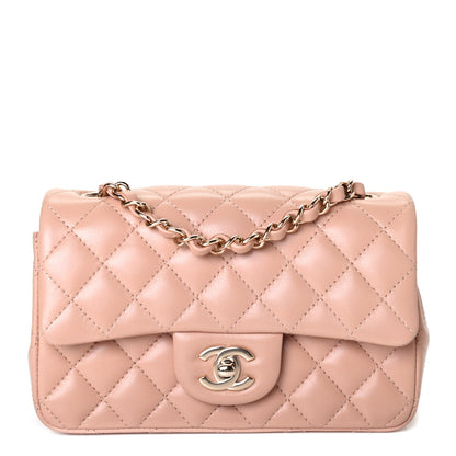 Chanel Lambskin Quilted Mini Rectangular Flap Beige 1 of 4